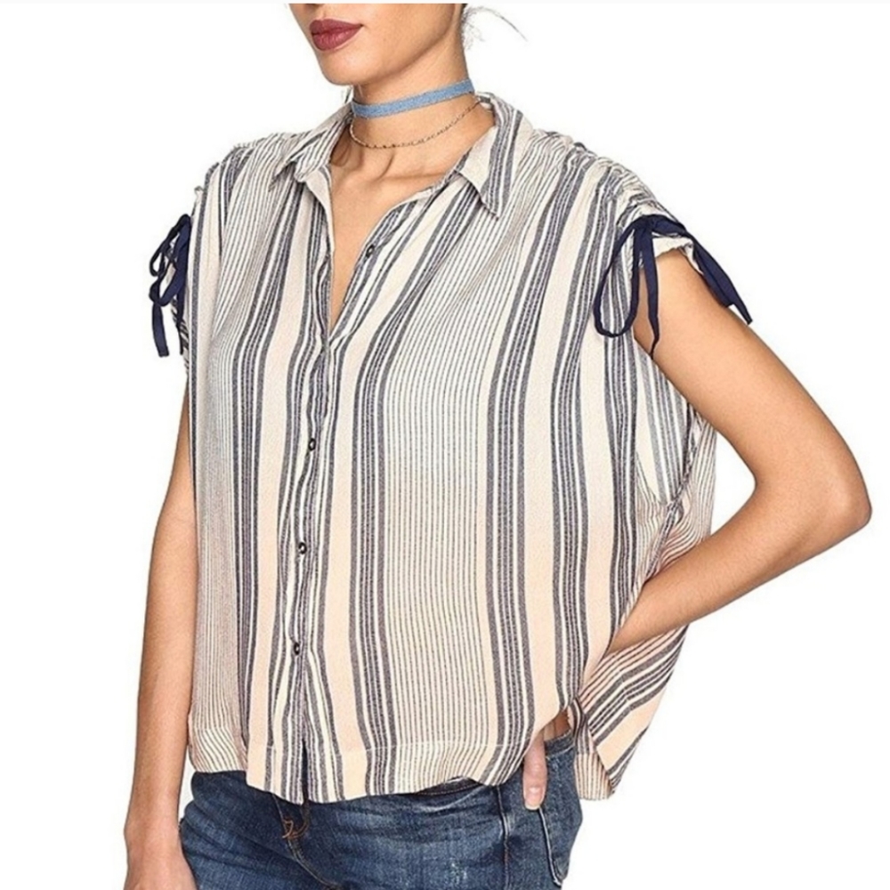 Free People Baby Blues Top Ombre Blue Size Large - Picture 7 of 7